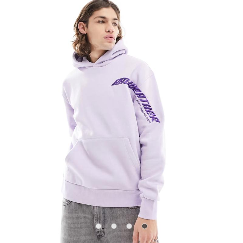 هودی گرم بالا طرح شفق قطبی، دوخت برجسته از bershka کد ۲۳۴
