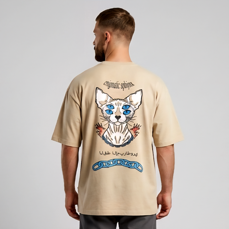 تیشرت مردانه طرح نِفِرتی‌تی مصر باستان pull & bear 🇪🇸