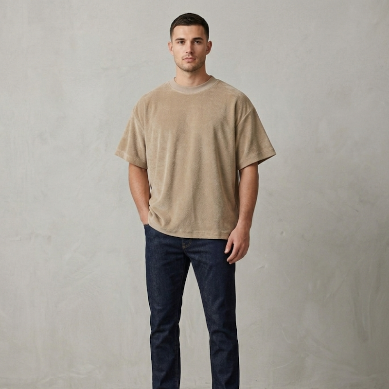 تیشرت مردانه قواره باکسی pull & bear 🇪🇸