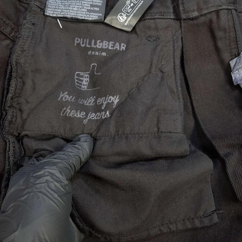 شلوار جین مردانه بگ استایل مشکی pull & bear کد ۳۱۷ سایز ۳۰