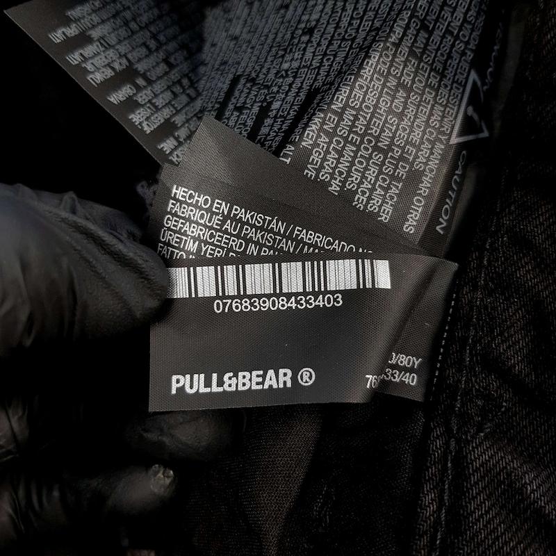 شلوار جین مردانه بگ استایل مشکی pull & bear کد ۳۱۷ سایز ۳۰