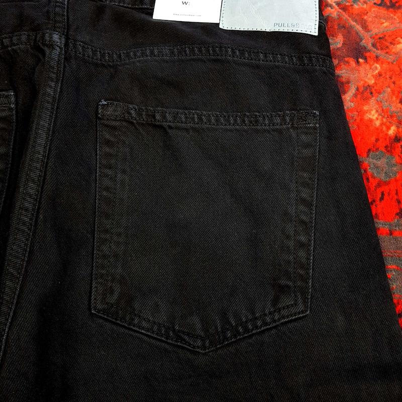 شلوار جین مردانه بگ استایل مشکی pull & bear کد ۳۱۷ سایز ۳۰