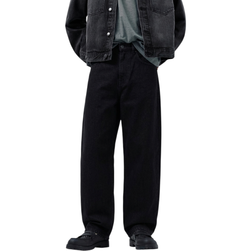 شلوار جین مردانه بگ استایل مشکی pull & bear کد ۳۱۷ سایز ۳۰