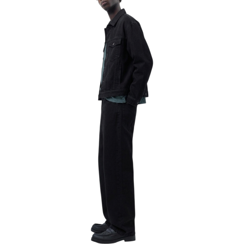 شلوار جین مردانه بگ استایل مشکی pull & bear کد ۳۱۷
