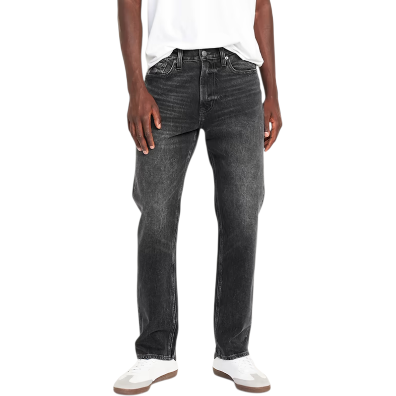 شلوار جین مردانه راسته ذغالی old navy کد ۳۲۲ سایز بزرگ