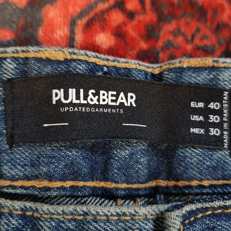 شلوار جین بگ استایل مردانه pull & bear کد ۳۲۹ سایز ۴۳ خارجی
