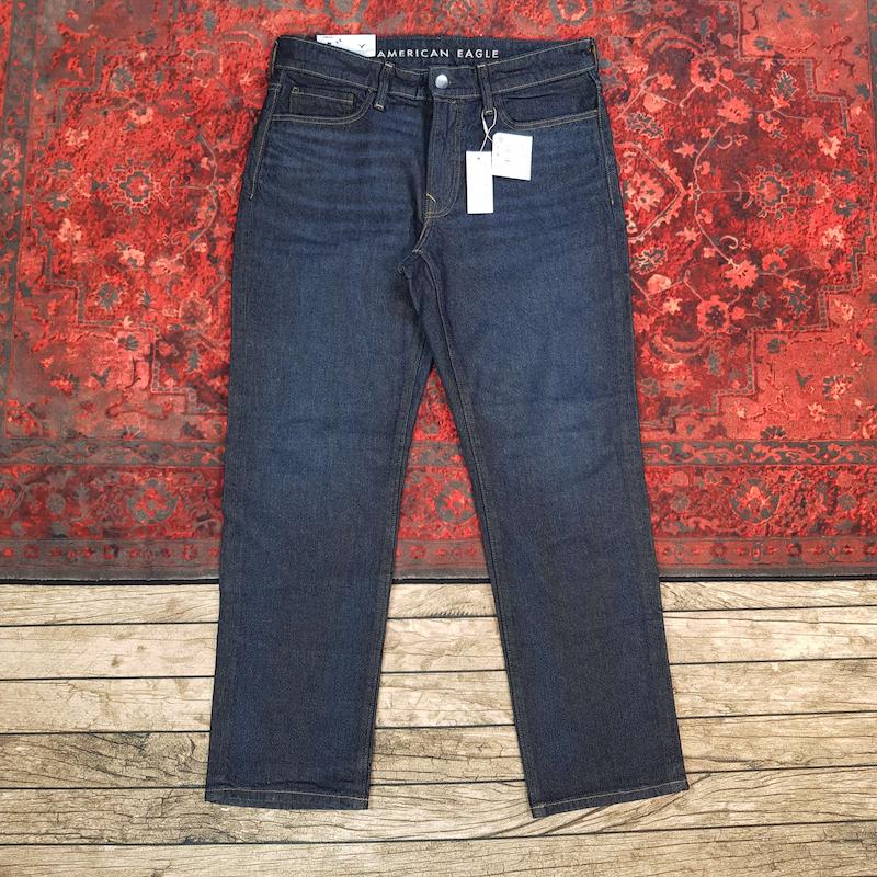 شلوار جین مردانه بگ استایل سرمه‌ای خام شور American eagle کد ۳۴۰