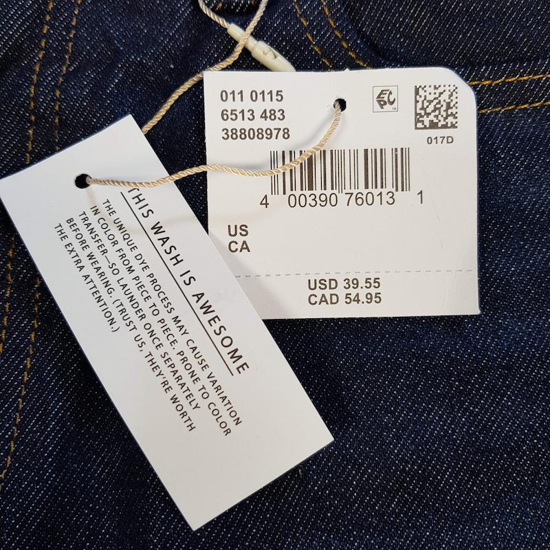 شلوار جین مردانه بگ استایل سرمه‌ای خام شور American eagle کد ۳۴۰