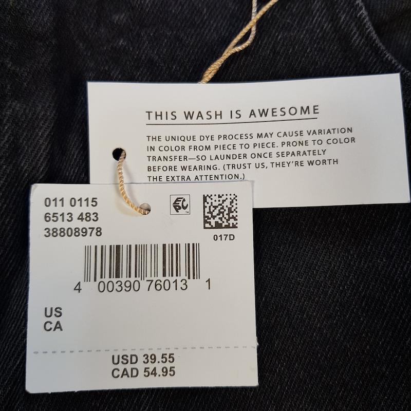 شلوار جین مردانه بگ استایل ذغالی American eagle کد ۳۴۱ سایز ۳۰