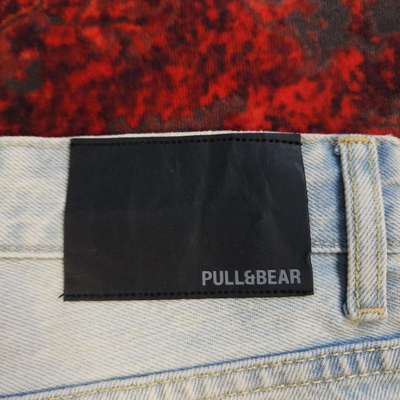 شلوار جین نیم بگ بدون جنسیت pull & bear کد ۳۷۷