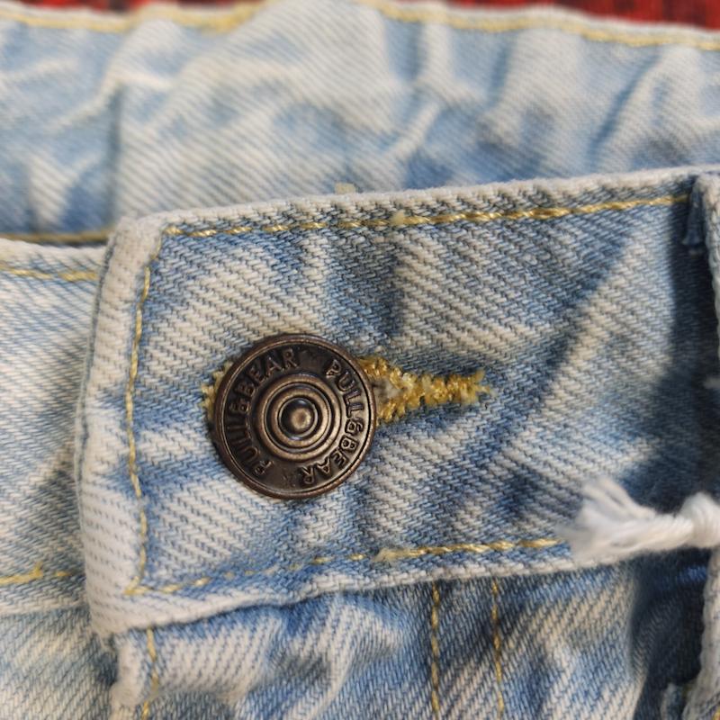 شلوار جین نیم بگ بدون جنسیت pull & bear کد ۳۷۷