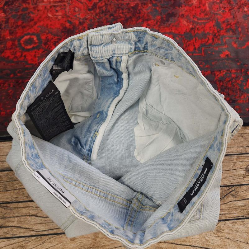 شلوار جین نیم بگ بدون جنسیت pull & bear کد ۳۷۷