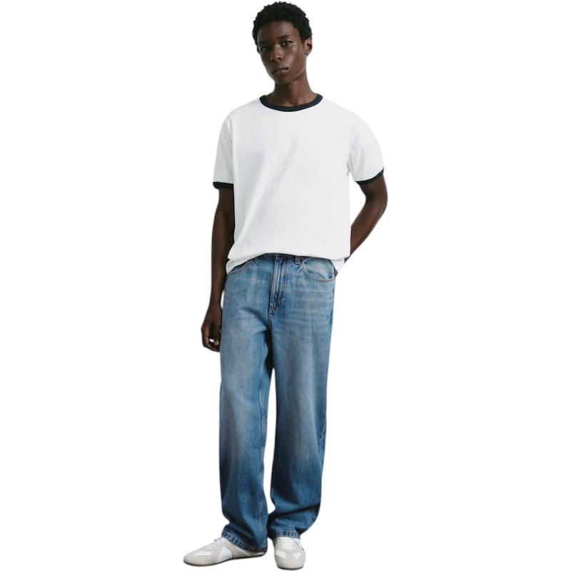 شلوار جین نیم بگ pull & bear بدون جنسیت کد ۳۹۳