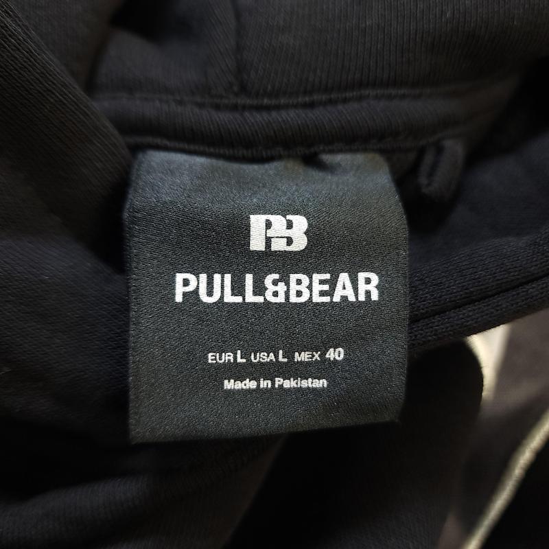 هودی مشکی دیزاین ۲۰۲۶ pull & bear کد ۴۱۲ 