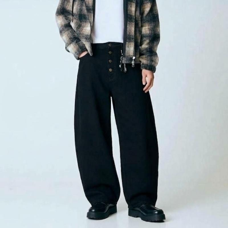شلوار جین بالونی مشکی bershka بدون جنسیت کد ۴۱۹