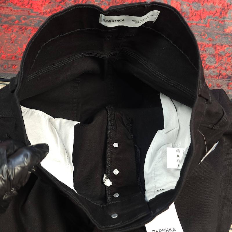 شلوار جین بالونی مشکی bershka بدون جنسیت کد ۴۱۹