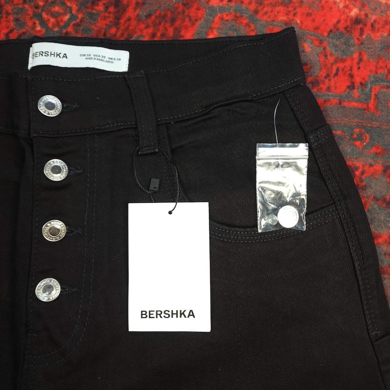 شلوار جین بالونی مشکی bershka بدون جنسیت کد ۴۱۹