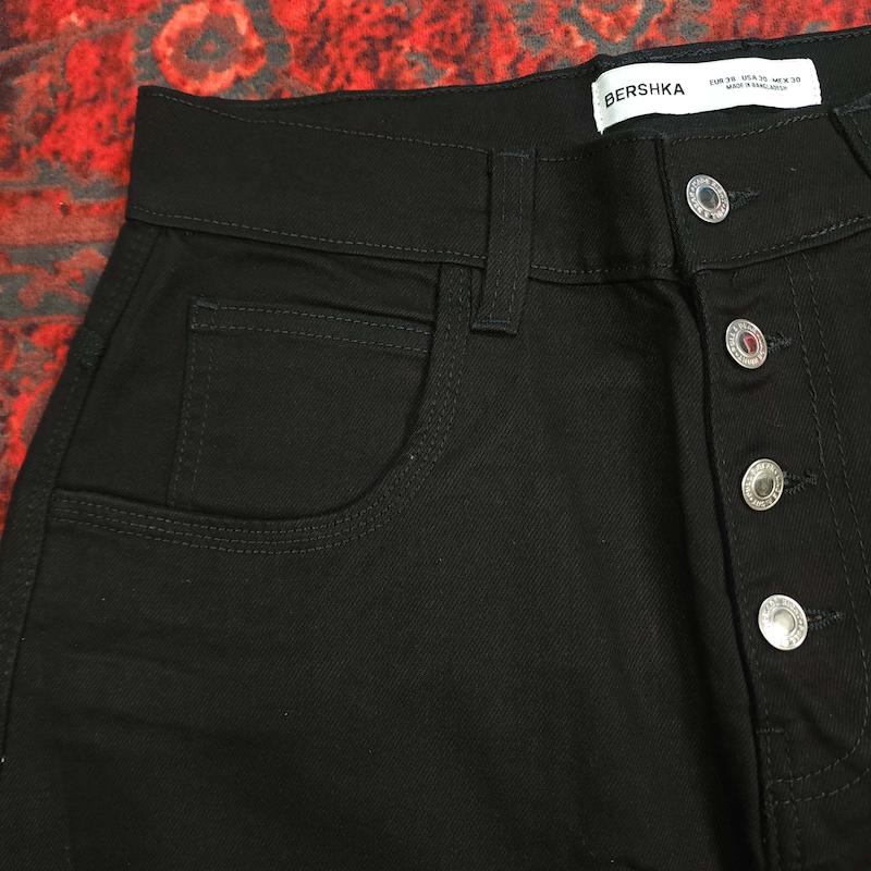 شلوار جین بالونی مشکی bershka بدون جنسیت کد ۴۱۹