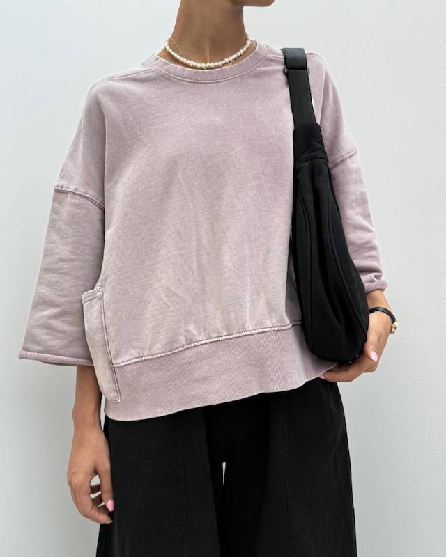 تیشرت سنگشور جیبدار صورتی برند ZARA