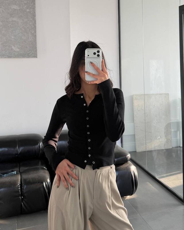 بلوز پینترستی مشکی 🦨