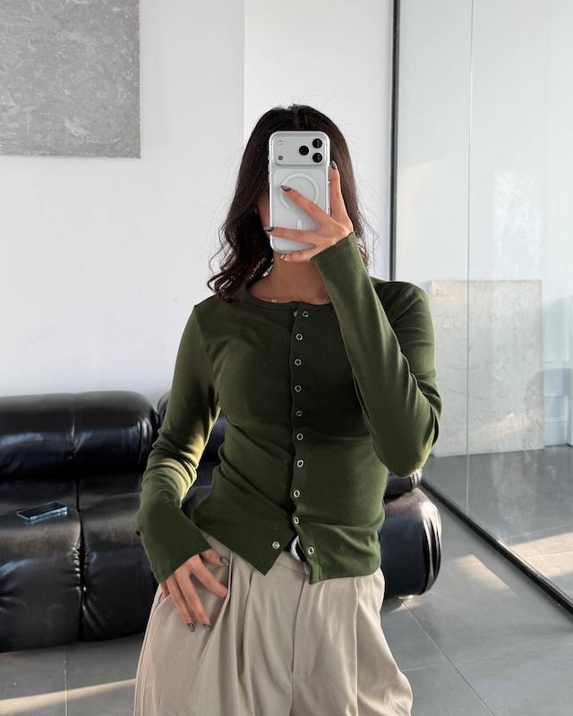 بلوز پینترستی سبز🐊