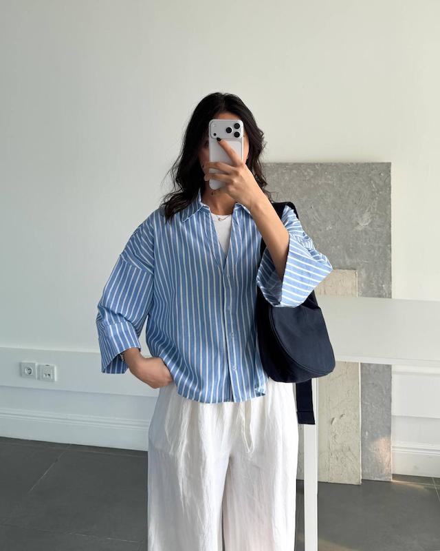 شومیز راه ابی برند H&m 