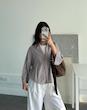 شومیز راه قهوه ای برند H&m 