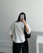 تیشرت باکسی سفید برند ZARA