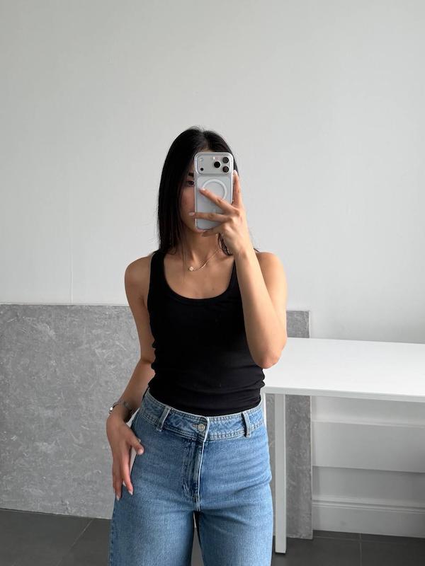 تاپ مشکی برند ZARA
