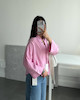 شومیز لینن صورتی برند MANGO