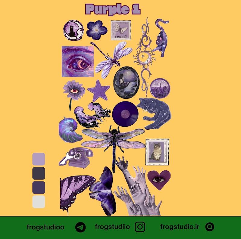 استیکر بنفش