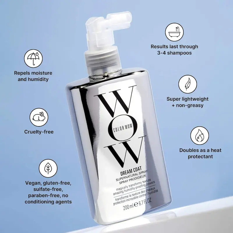 اسپری ضد وز و صاف‌کننده مو کالروا | Color Wow Dream Coat Supernatural Treatment Spray for Frizzy Hair - Mini 50ml