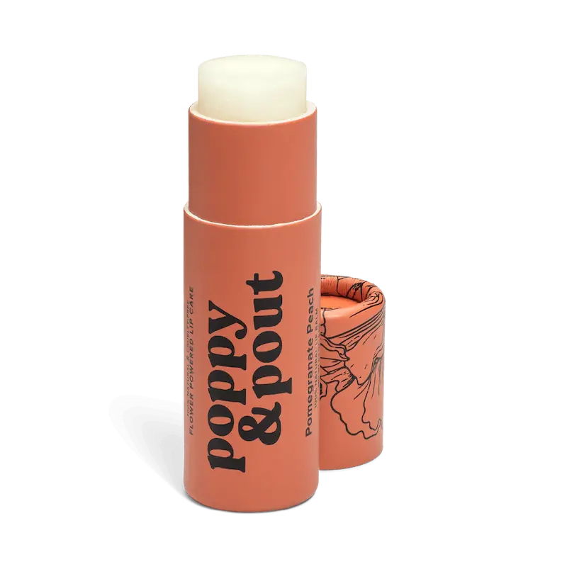بالم لب انار و هلو پاپی اند پوت | Poppy & Pout Lip Balm – Pomegranate Peach