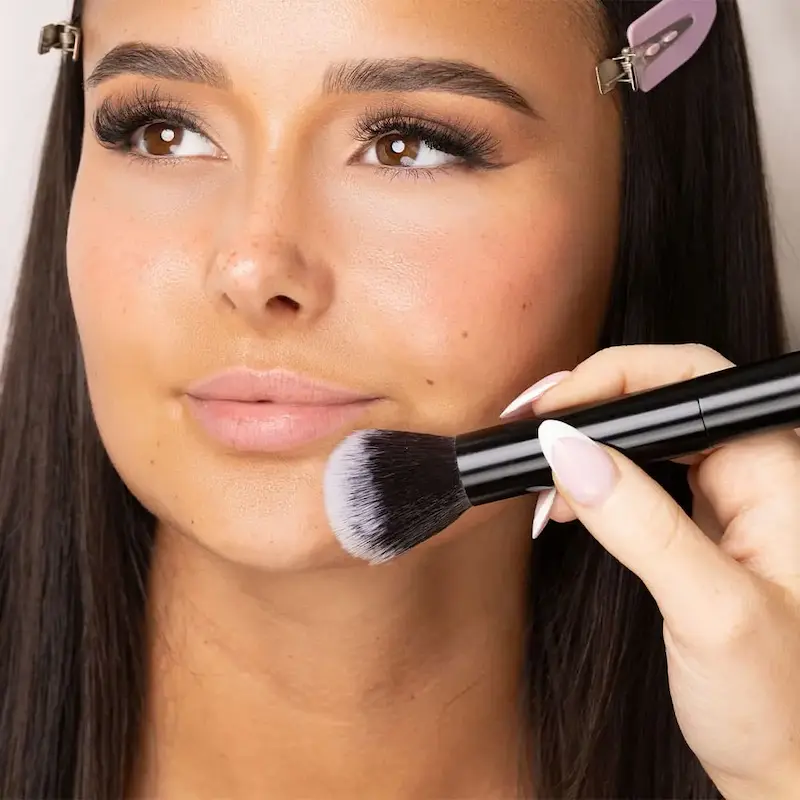 براش دو سر پودر و فید براش‌ورکس | Brushworks No. 6 Double Ended Powder & Buff Brush