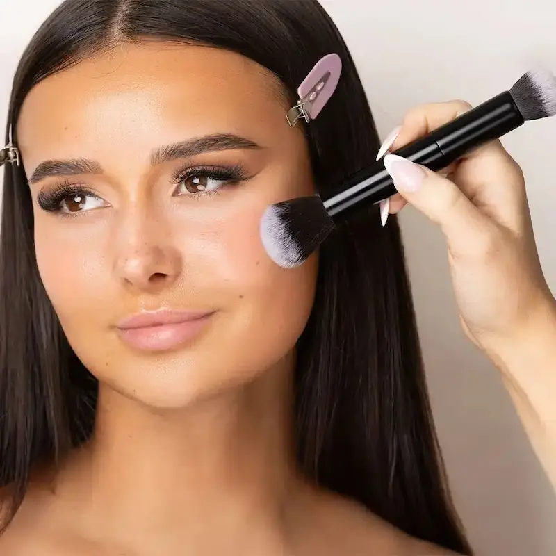 براش دو سر پودر و فید براش‌ورکس | Brushworks No. 6 Double Ended Powder & Buff Brush