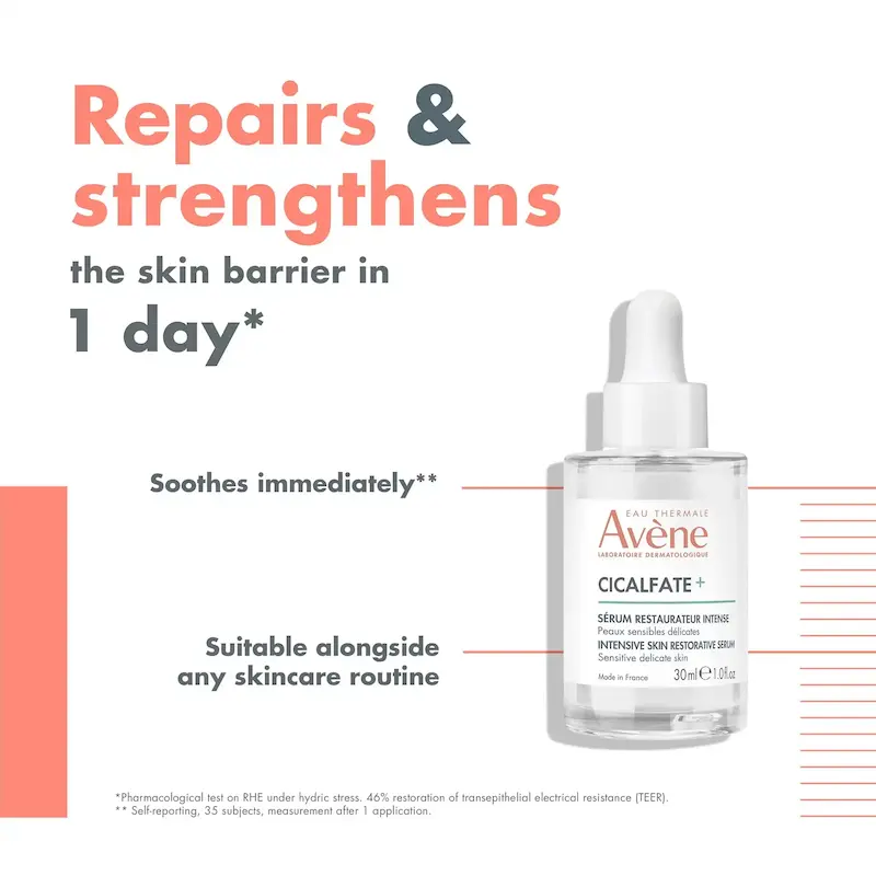 سرم ترمیم‌کننده و تقویت سد پوستی اون | Avène Cicalfate+ Intensive Skin Restorative Serum