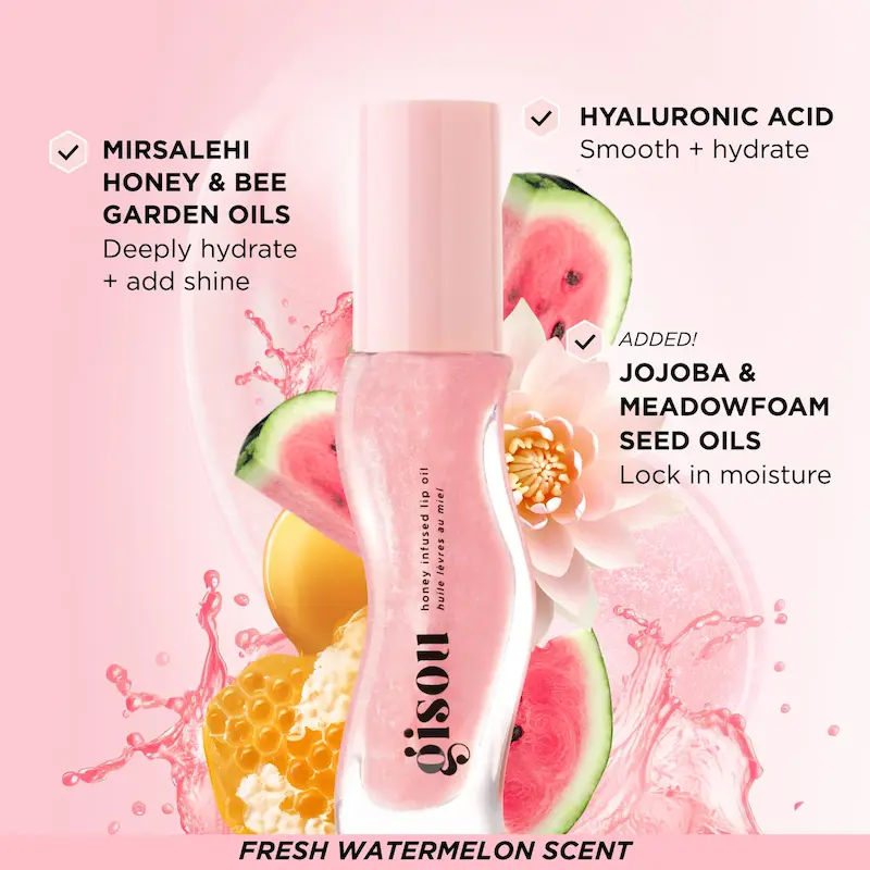 لیپ اویل شاین گیسو | Gisou Honey Infused Hydrating Lip Oil