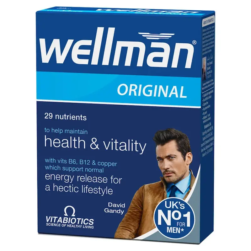 کپسول مولتی ویتامین آقایان ول‌من ویتابیوتیکس 30 عدد | Wellman Vitabiotics Advanced Vitamin & Mineral Formula
