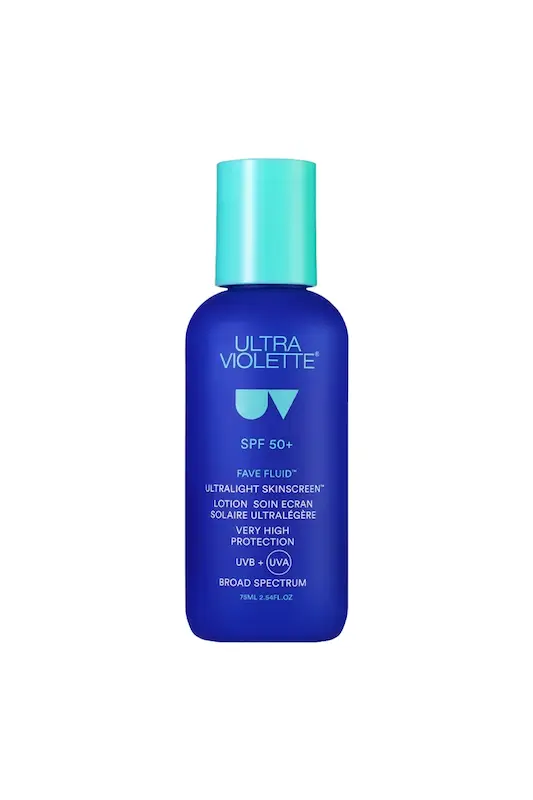 ضدآفتاب فلوئید SPF50+ اولترا ویولت | Ultra Violette Fave Fluid SPF50+ Lightweight Fragrance-Free SKINSCREEN