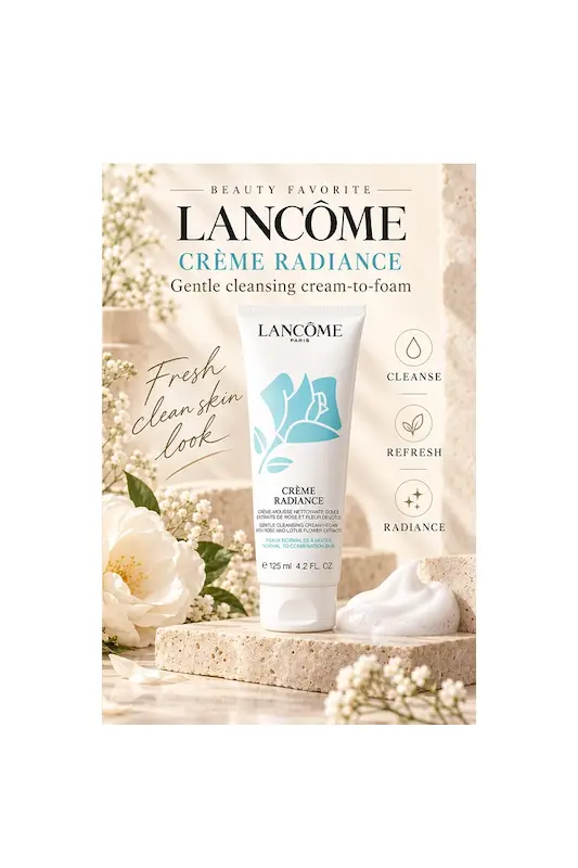 شوینده کرمی فومی لانکوم | Lancôme Crème Radiance Cream-to-Foam Cleanser