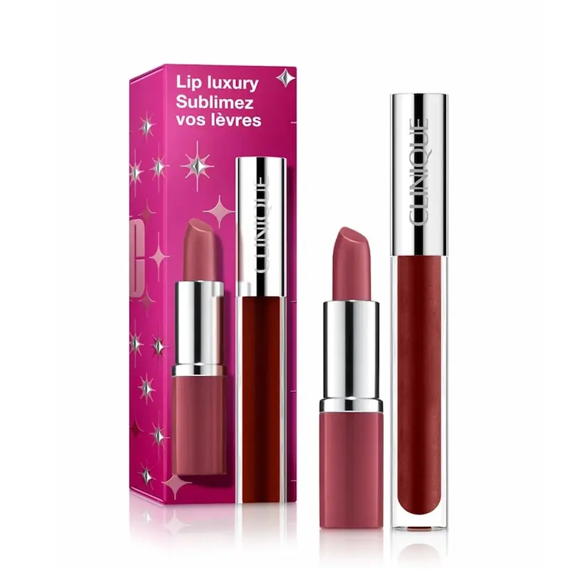پک رژلب و لیپ گلاس کلینیک | Clinique Gift Set Lip Luxury