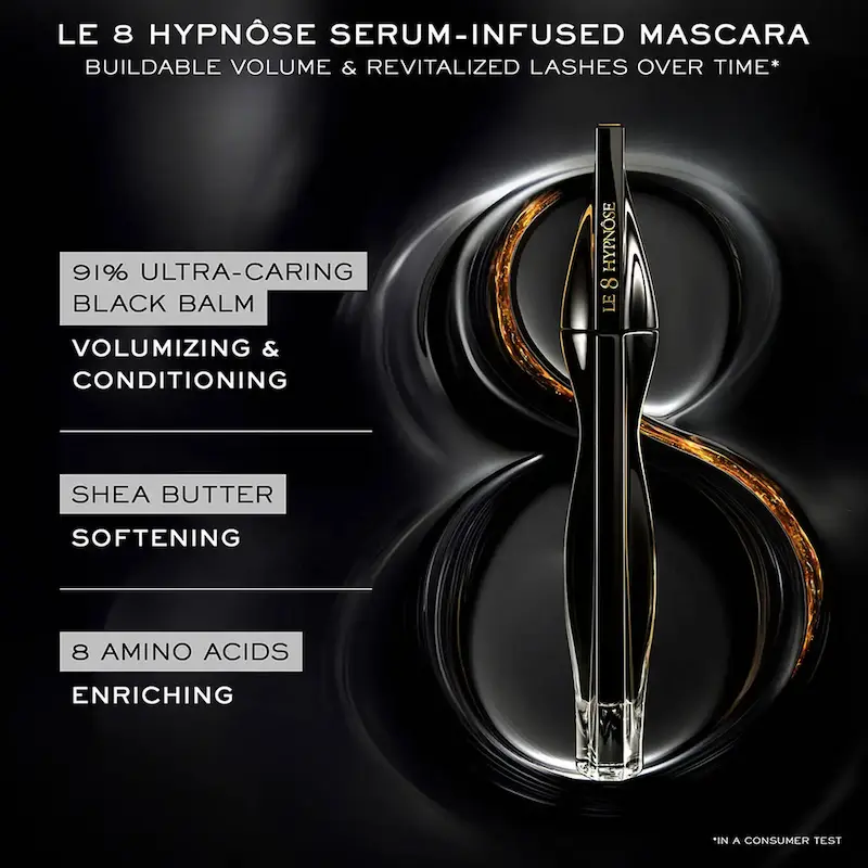 ریمل حجم‌دهنده و تقویت‌کننده لانکوم | Lancôme Le 8 Hypnôse Serum-Infused Mascara
