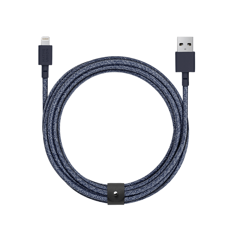 کابل شارژ ۳متری لایتنینگ آیفون Native Union مدل BeltCable XL