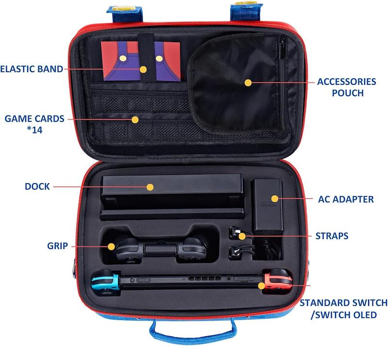 کیف مسافرتی Skade Carrying Case mario برای  Nintendo Switch OLED
