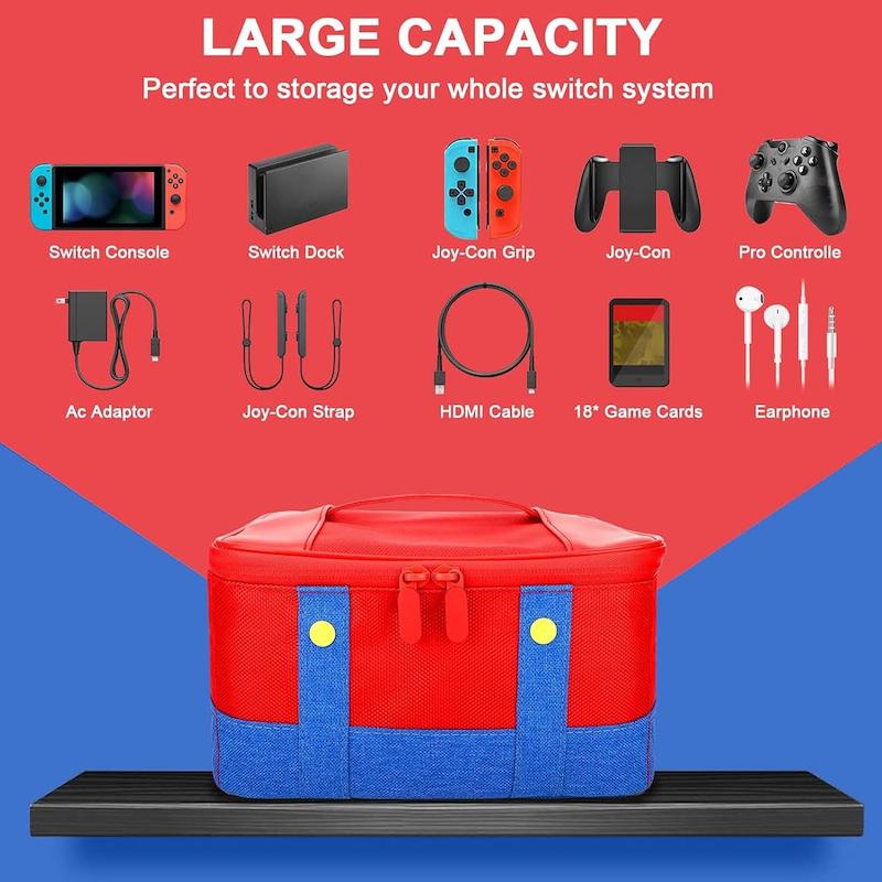 کیف  نینتندو سوییچ | Large Carrying Protective Case for Nintendo Switch OLED  
