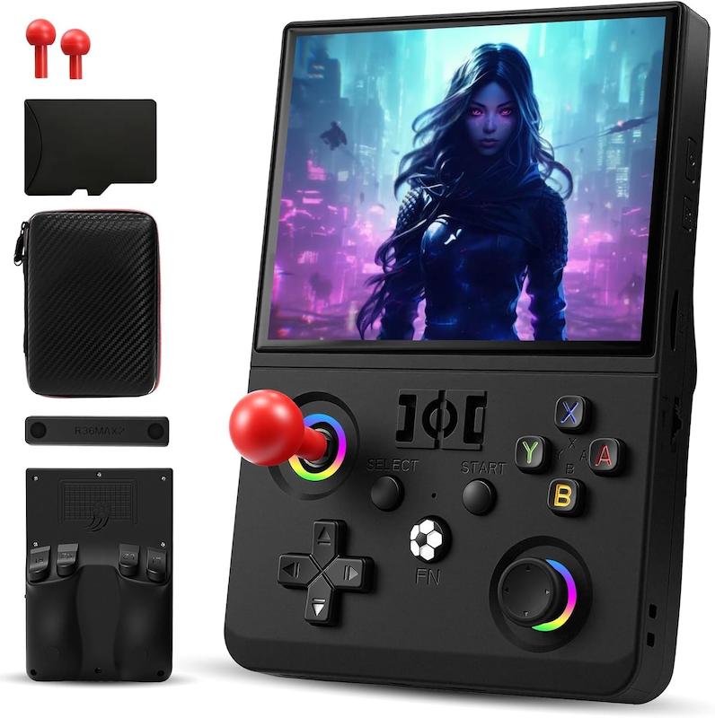کنسول بازی دستی R36MAX2 صفحه نمایش  IPS با بیش از 1800 بازی