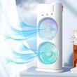 پنکه رومیزی مه پاش دوقلو (شارژی با ریموت کنترل  و چرخش اتومات)