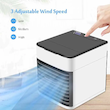 مینی کولر آبی (پنکه آبی ) قابل حمل ARCTIC AIR Ultra - خنک کننده مه پاش ماشین و رومیزی با فناوری Hydro-Chill، ۳ سرعت باد و چراغ شب