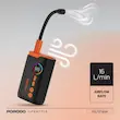 پمپ باد شارژی با فشار بالا و چراغ قوه داخلی Porodo