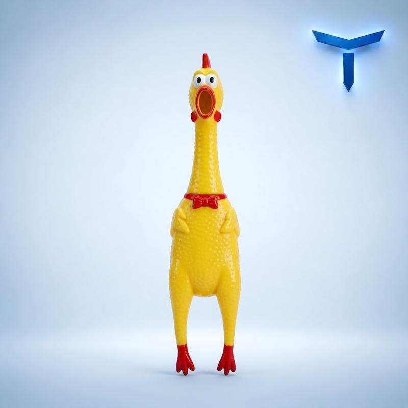 عروسک مرغ نالان سایز ۳۰ سانتیمتر مناسب سگ و گربه